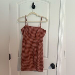 Aeropostale fall plaid spaghetti strap dress size medium Y2K preppy collegiate